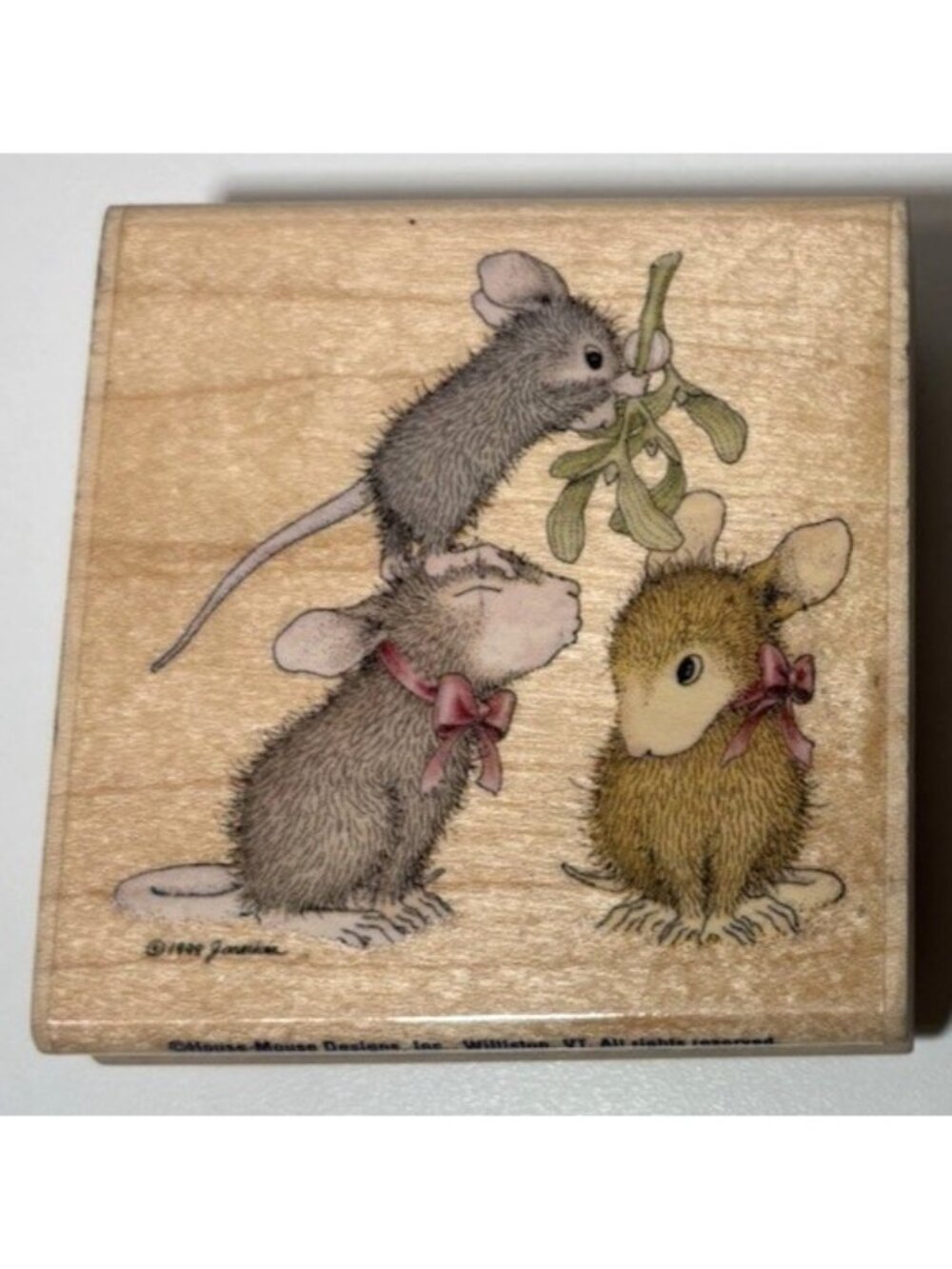 House Mouse Mistletoe Moment Stampabilities Rubber Stamp HMI1004